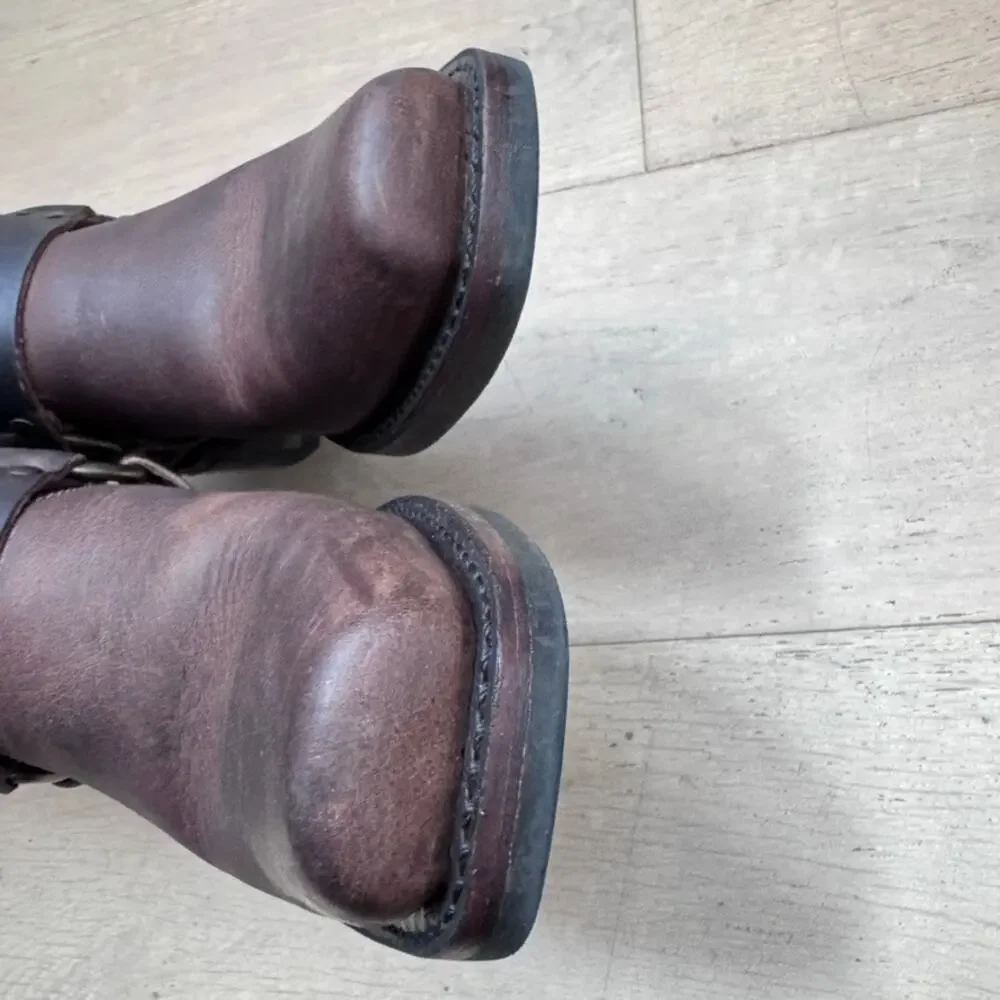 Frye Boots Harness 12R Womens Size 6.5 Brown Smoke